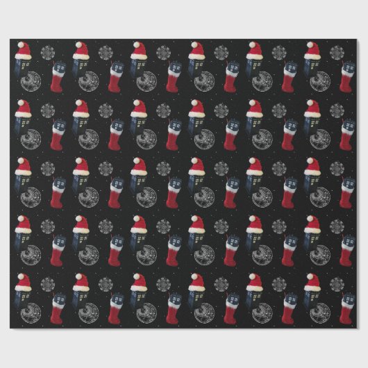 ruimtepolitie doos ontwerp verpakkingspapier cadeaupapier (Vlak)