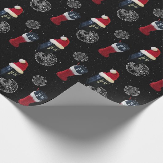 ruimtepolitie doos ontwerp verpakkingspapier cadeaupapier (Hoek)