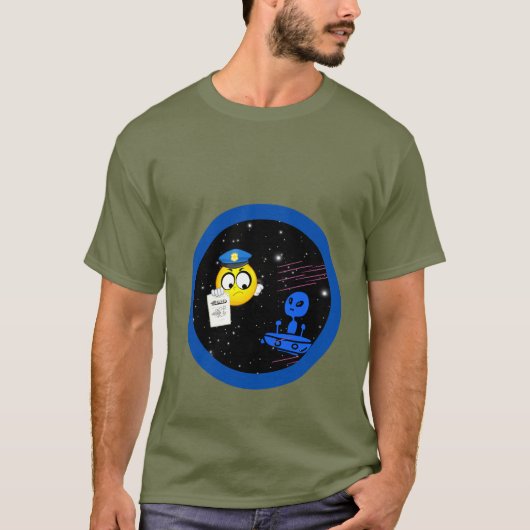 Ruimtepolitie-ontwerp T-shirt (Voorkant)