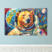 RUIMTEPOLYBEER-2 CANVAS AFDRUK (Insitu (Houten vloer))