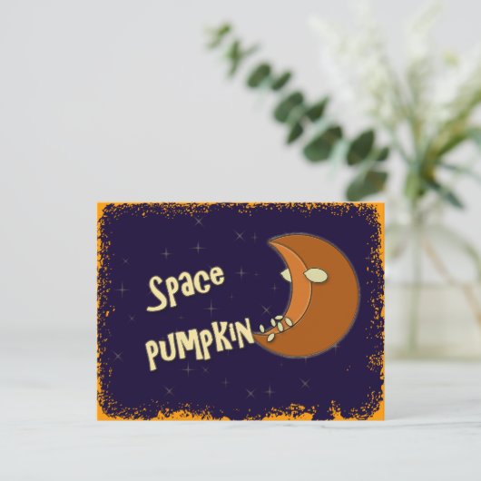 ruimtepompoen briefkaart (Staand voorkant)