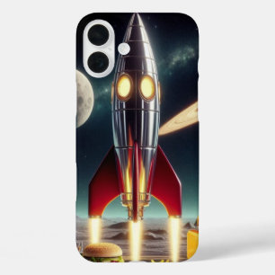 Ruimteraket iPhone 16 plus hoesje
