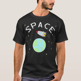 Ruimteraket en Earth Art T-shirt