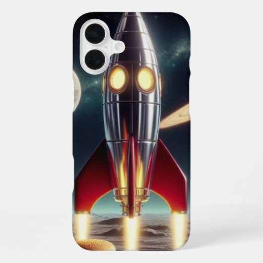 Ruimteraket iPhone hoesje (Achterkant)