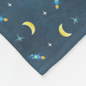 Ruimteraket Scheepspatroon Kinder Fleece Deken (Hoek)