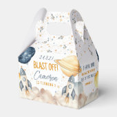 Ruimteraket Schip Outer Space Verjaardagsfeest Bedankdoosjes (Achterkant)
