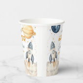 Ruimteraket Schip Outer Space Verjaardagsfeest Papieren Bekers (Rechts)