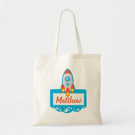 Ruimteraket Tote Bag (Voorkant)
