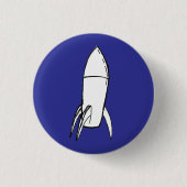 Ruimteraket vanuit Space Port KARL (blauw) Ronde Button 3,2 Cm (Voorkant)