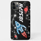 Ruimteraket zwarte jongensnaam Case-Mate iPhone case (Achterkant)