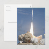 Ruimteraketlancering, ontploffing uit feestdagenkaart (Voorkant / Achterkant)