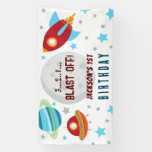 Ruimtereis Rond de Zon 1e Verjaardag Spandoek (Verticaal)