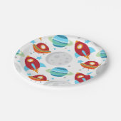 Ruimtereis rond het Zonnepatroon Papieren Bordje (Gekanteld)