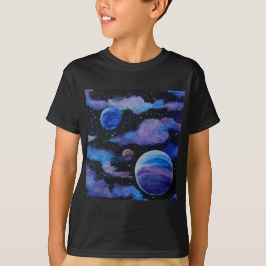 Ruimtereizen Planeten Nebula Art T-shirt (Voorkant)