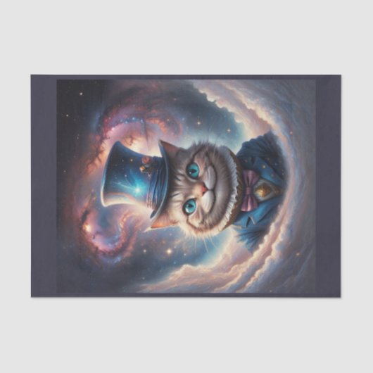 Ruimtereiziger Alice's Cheshire Cat Tissuepapier (Voorkant)