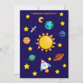 Ruimtereiziger Astronaut Verjaardag Bedankkaart (Achterkant)