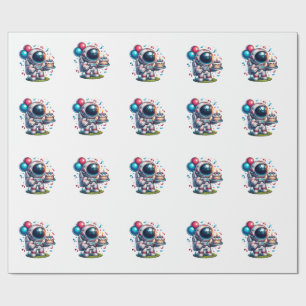 Ruimtereiziger Astronaut Verjaardag Inpakpapier