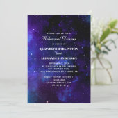 Ruimtereprehearsal dinner. Nachtsterren. Moderne m Kaart (Staand voorkant)