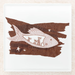 Ruimterfretten Glazen Onderzetter