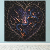 Ruimterig Bos Hart Canvas Afdruk (Insitu (Houten vloer))