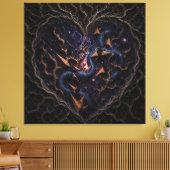 Ruimterig Bos Hart Canvas Afdruk (Insitu (Woonkamer))