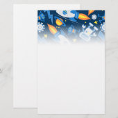 Ruimterobot Briefpapier (Voorkant / Achterkant)