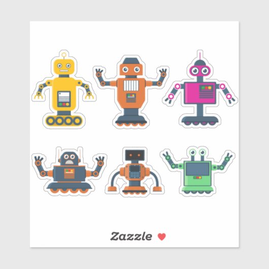 Ruimterobots, vinylStickers Sticker (Vel)