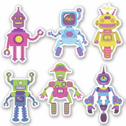 Ruimterobots, vinylStickers Sticker (Voorkant)