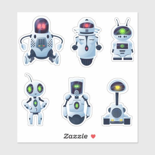 Ruimterobots, vinylStickers Sticker (Vel)