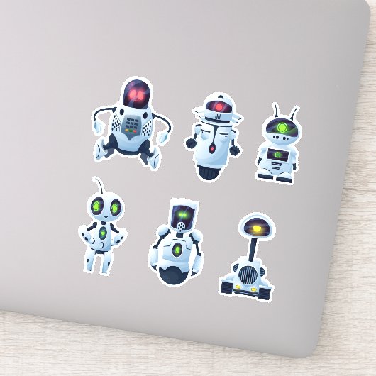 Ruimterobots, vinylStickers Sticker (Detail)