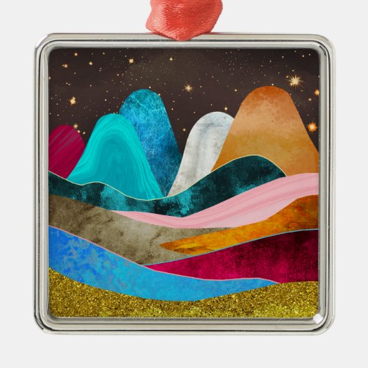 Ruimtes Bergen Metalen Ornament (Voorkant)