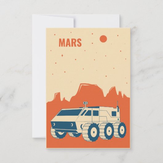 Ruimtesatelliet RSVP Kaartje (Voorkant)