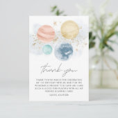 Ruimtesboys Birthday Flat Dank je wel Bedankkaart (Staand voorkant)