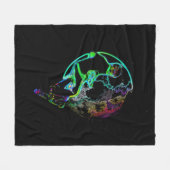 Ruimtescaling - Vliegende scooterjongen Fleece Deken (Voorkant (Horizontaal))