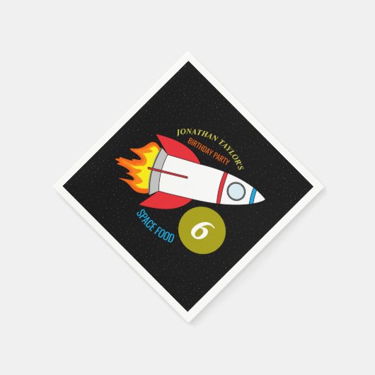 Ruimteschakel naar de maan kinderdag servetten (Hoek)