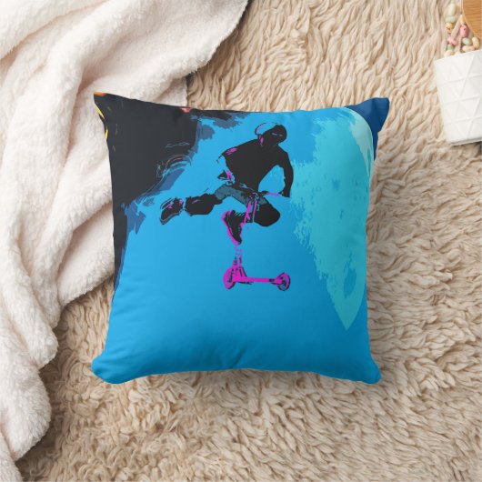 Ruimteschaling - Stuntscooter Boy Kussen (Deken)