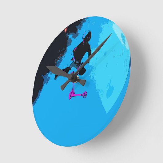 Ruimteschaling - Stuntscooter Boy Ronde Klok (Hoek)