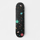 Ruimteschepen en -planeten persoonlijk skateboard (Voorkant)
