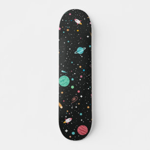 Ruimteschepen en -planeten persoonlijk skateboard