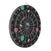 Ruimteschepen en sterren dartbord (Voorkant Links)