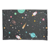 Ruimteschepen en sterren kussensloop (Voorkant-Links)