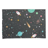 Ruimteschepen en sterren kussensloop (Voorkant-Rechts)