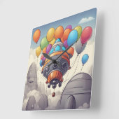 Ruimteschepen met ballonnen vierkante klok (Hoek)
