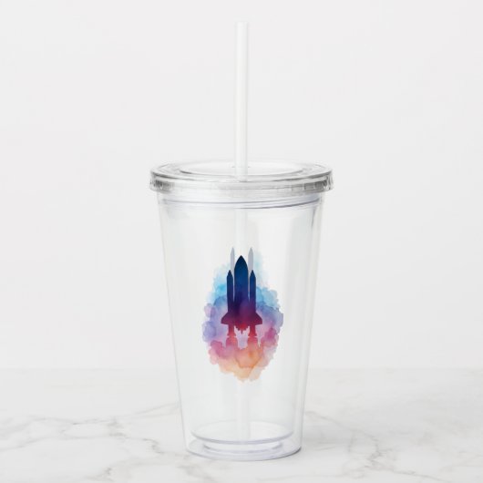 Ruimteschip Acryl Drinkbeker (Voorkant)