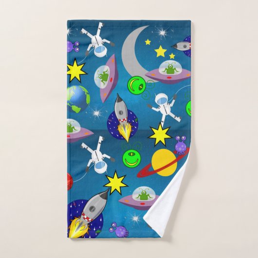 Ruimteschip Aliens Astronauts Bathroom Towel sets Bad Handdoek (Handdoek)