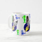 Ruimteschip Astronaut Beker Koffiemok (Voorkant links)