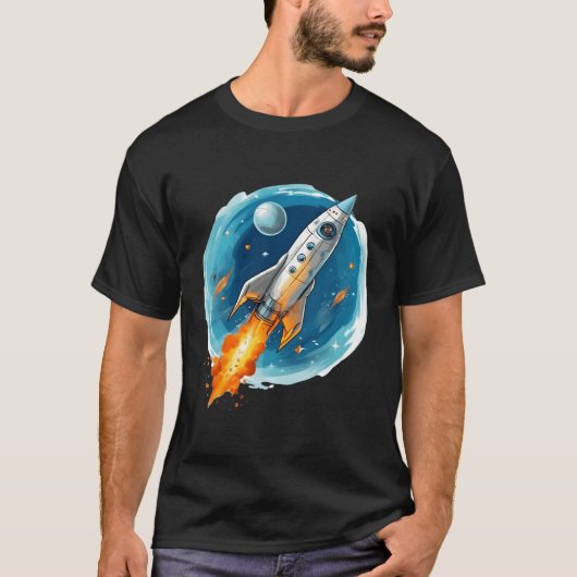 Ruimteschip Astronaut Wetenschap Astrologie Ruimte T-shirt (Voorkant)