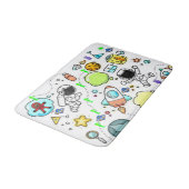 Ruimteschip astronauten Aliens Bathroom Bath Mat (Gekanteld)