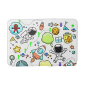 Ruimteschip astronauten Aliens Bathroom Bath Mat (Voorkant)