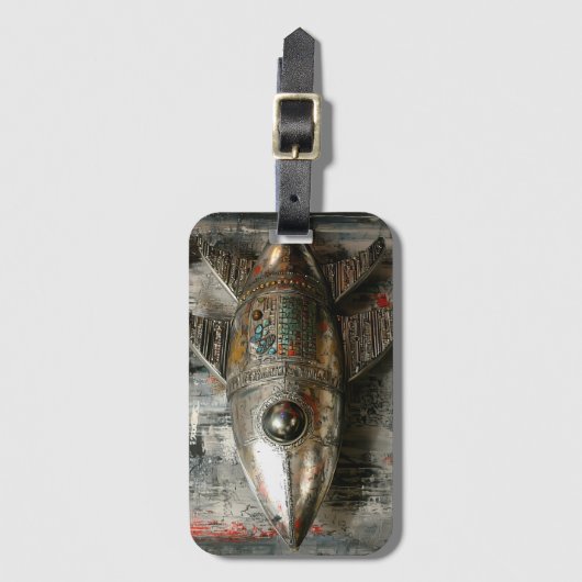 ruimteschip bagagelabel (Voorkant (verticaal))